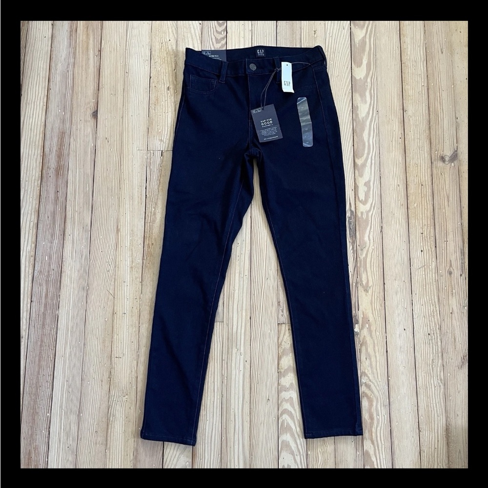 Gap‎ Jeans Womens 27 Blue Knit Legging mid Rise Stretch Denim Lightweight
